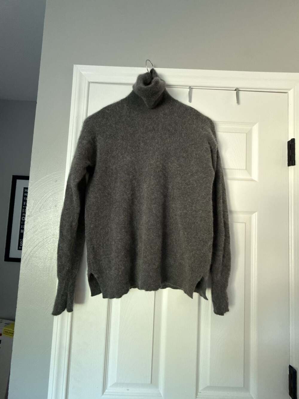 Halogen 100% Cashmere Turtleneck Sweater Gray Size S